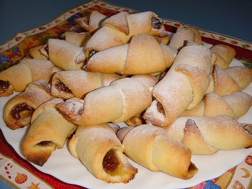 творожные рогалики с начинкой (500x375, 231Kb)