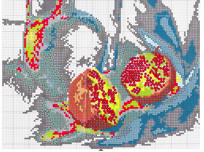Схема вышивки крестом гранат схема