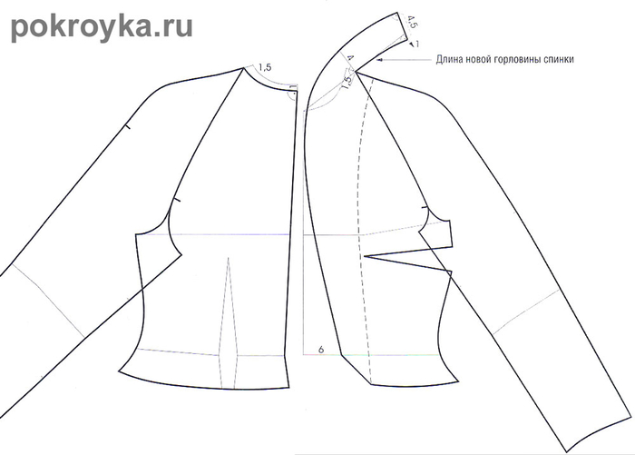 Построение чертежа воротника стойки