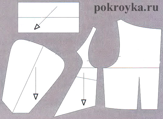 Воротник стойка технический рисунок