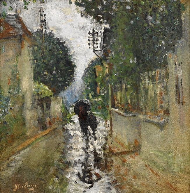 Rue Sous la Pluie. Walking in the Rain (652x664, 580Kb)