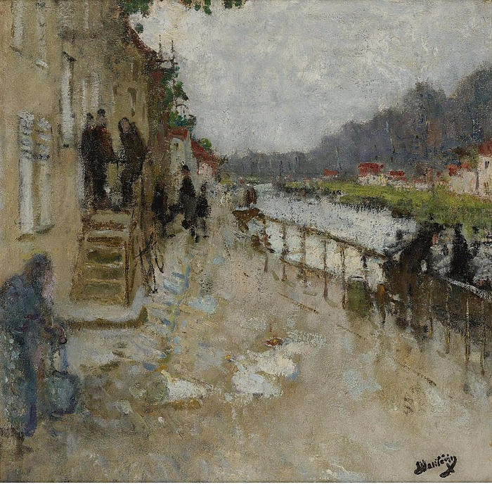 + Bank of the Channel at Saint-Mammes (700x688, 591Kb)
