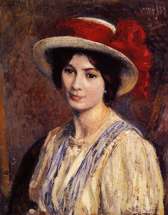 hat-with-a-red-ribbon-1908 (547x700, 505Kb)