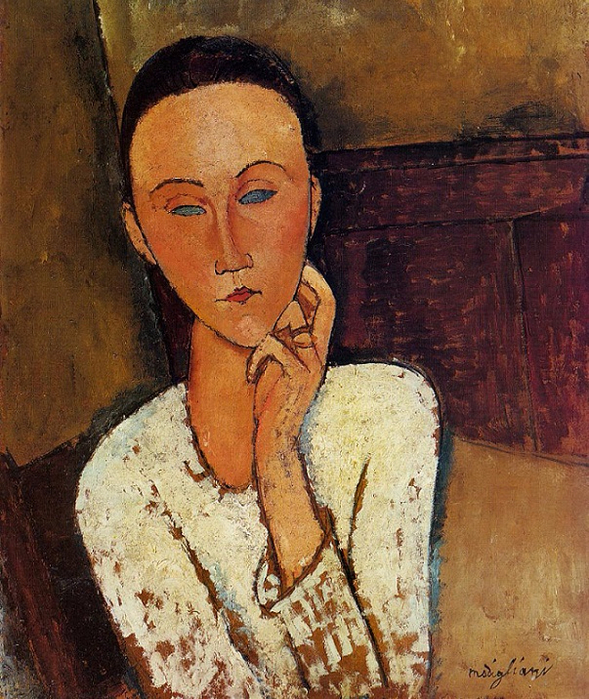 Lunia Czechowska, Left Hand on Her Cheek 1918 (589x700, 542Kb)