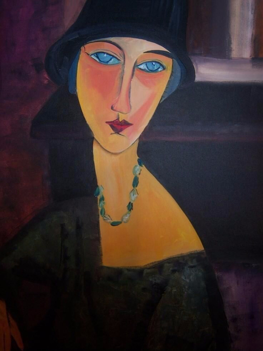 Femme aux yeux bleus (Jeanne Hbuterne), 1919 (525x700, 255Kb)