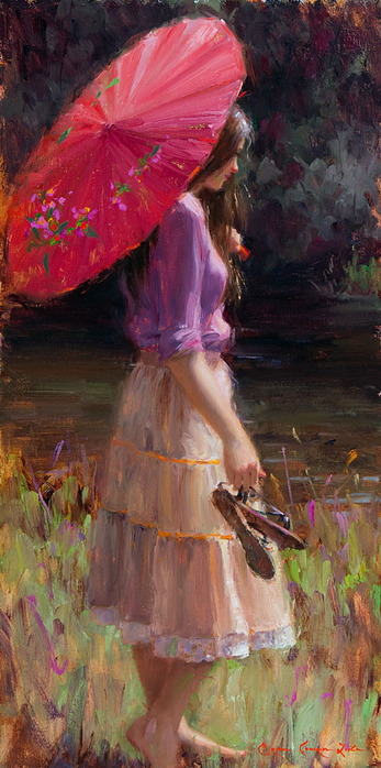 Bryce Liston Pink Parasol (347x700, 119Kb)