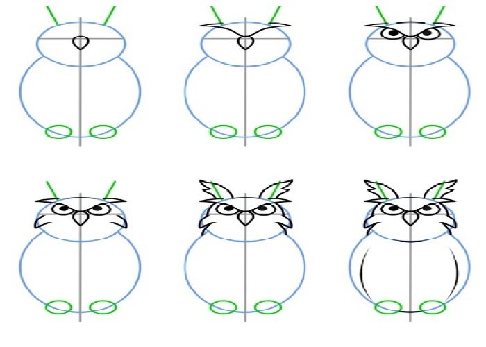 Поэтапное рисование совы 2 класс презентация