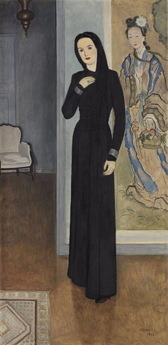 Woman in Black, 1942.. (341x700, 242Kb)