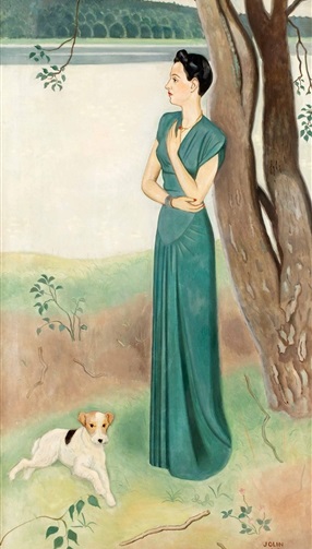 Kvinna med hund, 1943   (2) (286x503, 52Kb)