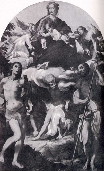 6 Ансельми Святой Рох со святым Себастьяном и Девой Марией (365x600, 182Kb)