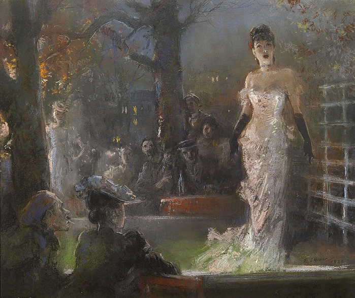 Everett Shinn The Singer, 1920 (700x587, 480Kb)