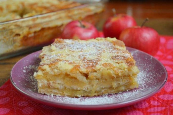 Польский насыпной пирог с яблоками