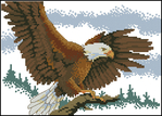  Dimensions 16603 - Eagle in Flight (384x276, 180Kb)
