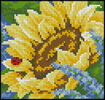  Dimensions 17066 - Sunflower and Ladybug cxema (198x189, 102Kb)