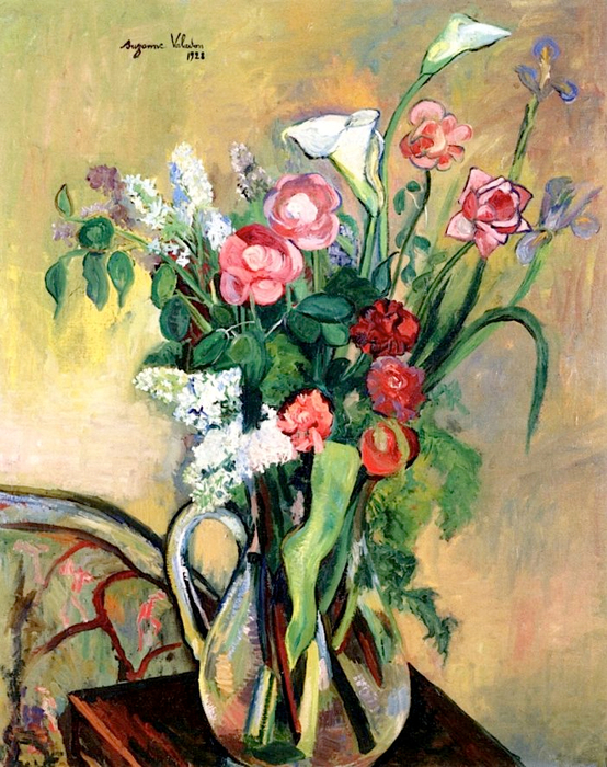 Bouquet of Flowers in a Crystal Vase. 1928 (554x700, 532Kb)