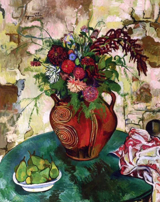 Still LIfe with Flowers and Fruit. 1932 (555x700, 502Kb)