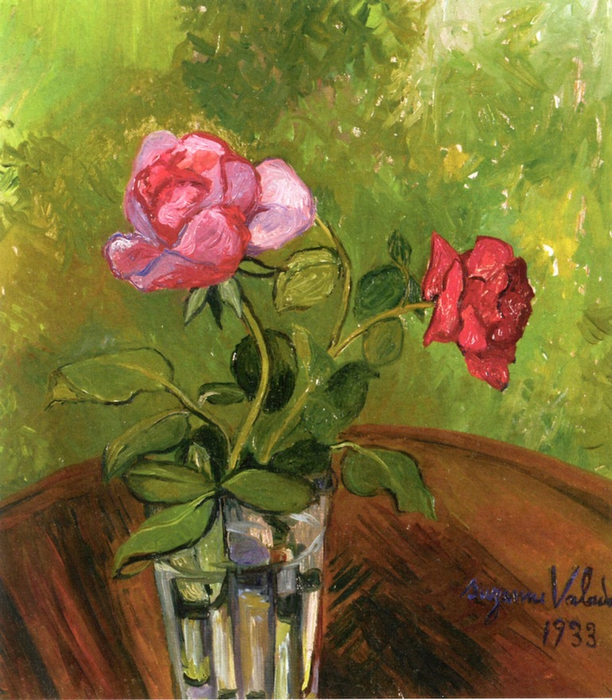 Two-Roses-in-a-Glass. 1933 (612x700, 521Kb)