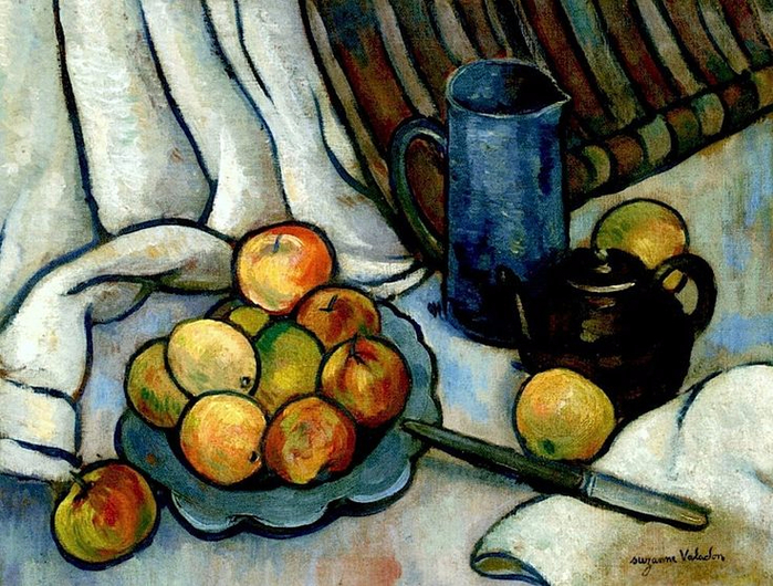Apples, Pitcher and Teapot. 1919. (700x530, 500Kb)