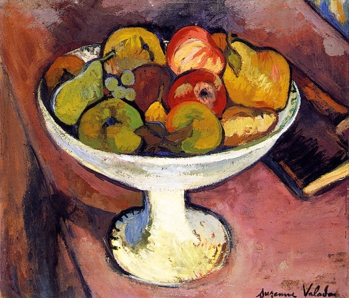 White Fruit Bowl. (700x598, 554Kb)