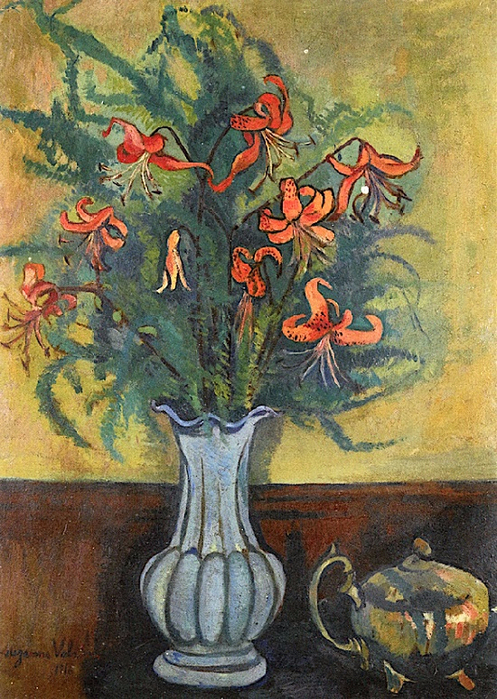 Vase_of_Flowers_and_Teapot. 1916 (497x699, 604Kb)