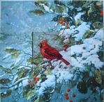  Dimensions 72748 - Cardinal in Snow (700x690, 626Kb)