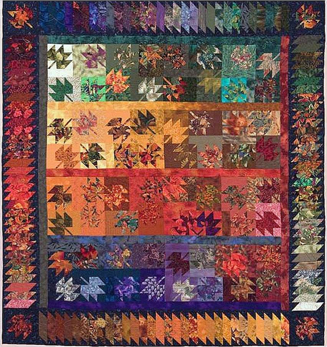 Scrappy leaves, by Ilene Bartos, cover image (661x700, 685Kb)