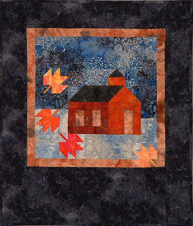 Little Old One Room Schoolhouse, by Ruth Powers, Ruth Powers Art Quilts.com (384x450, 186Kb)