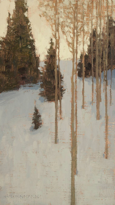 Tall Trees and Winter Hillside (395x700, 296Kb)