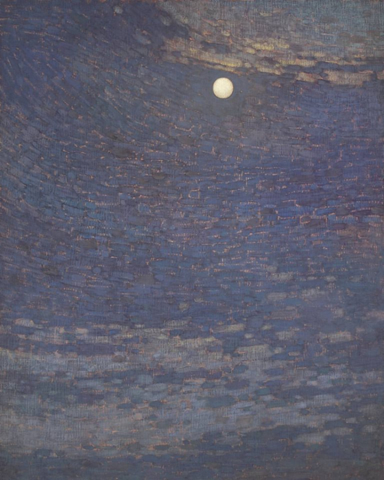 Swirling Night Sky with Full Moon (560x700, 395Kb)