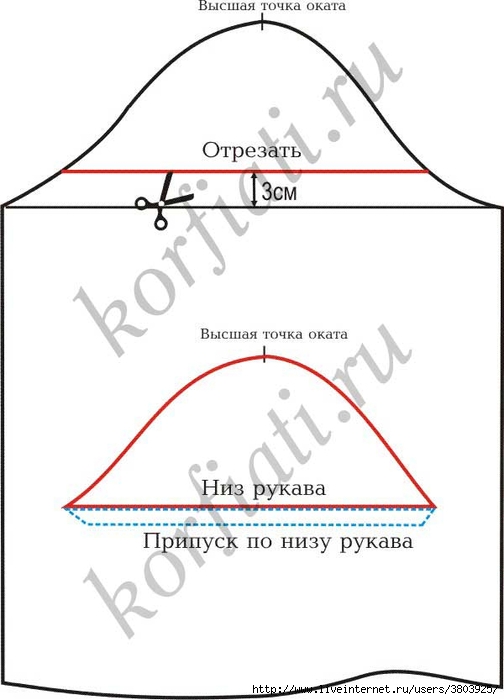 Vyikroyka_korotkogo_rukavchik (504x700, 117Kb)