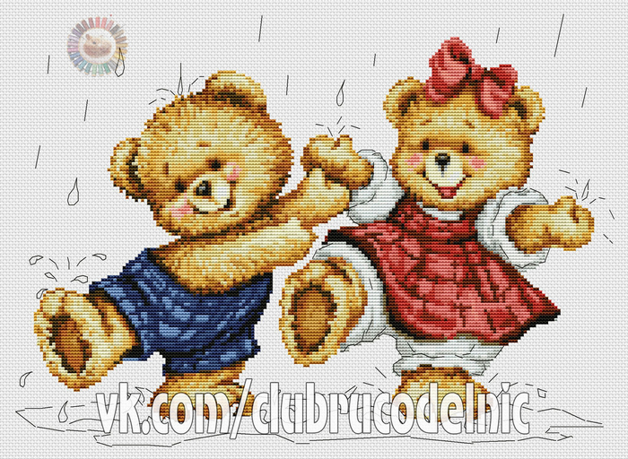 Rainy Teddy Bears (700x512, 488Kb)