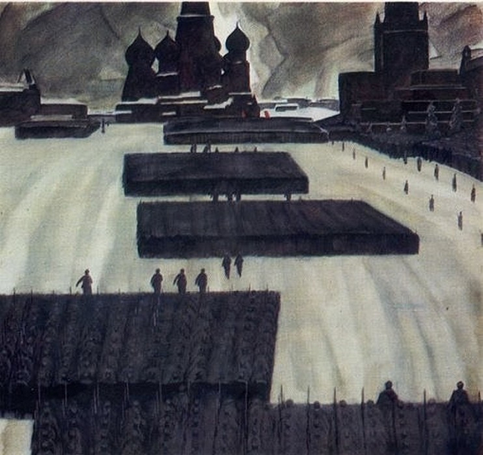 Юон парад на красной площади 7 ноября 1941 года картина