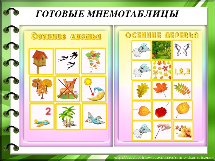 Проект мнемотаблицы как средство развития речи детей дошкольного возраста