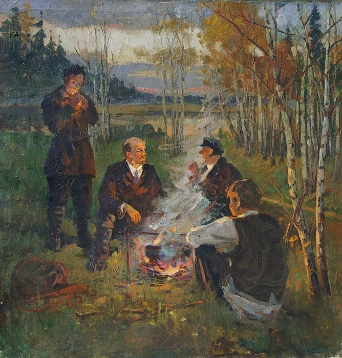 Ленин на охоте картина