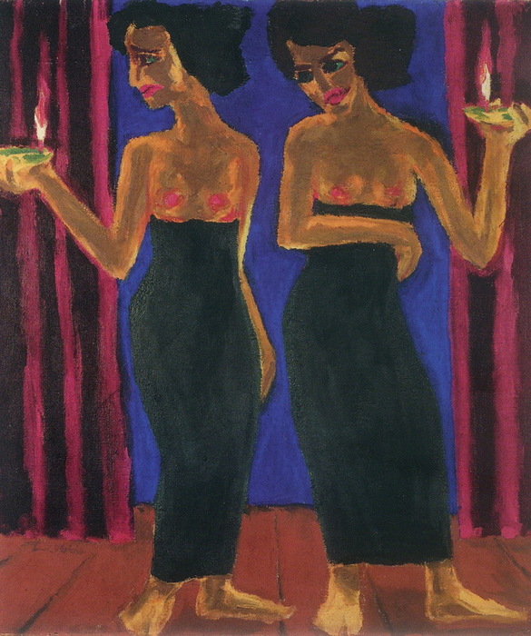 1912 priestesses-  100.7 cm x 86.5 cm Neue Galerie Museum for German and Austrian Art, New York City (585x700, 157Kb)