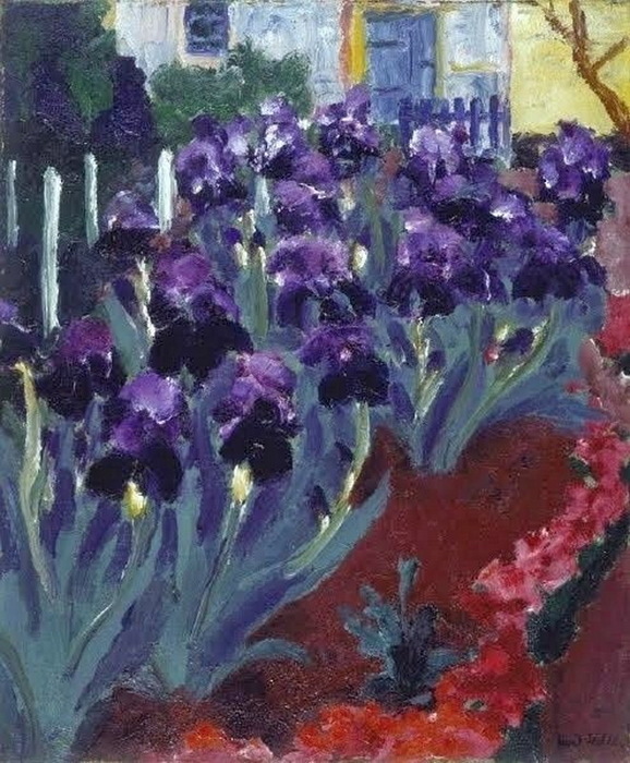 1915 Blue Iris I, Oil on canvas, 89.1 x 73.8 cm  (578x700, 169Kb)