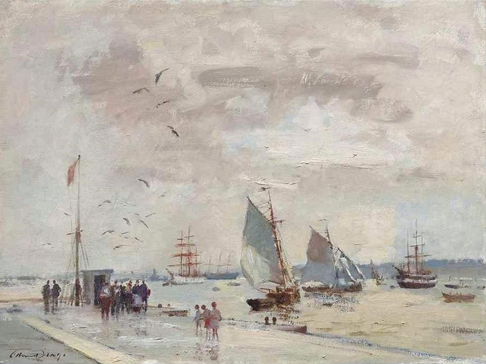 A Windy Day, Lisbon Harbor (700x524, 296Kb)