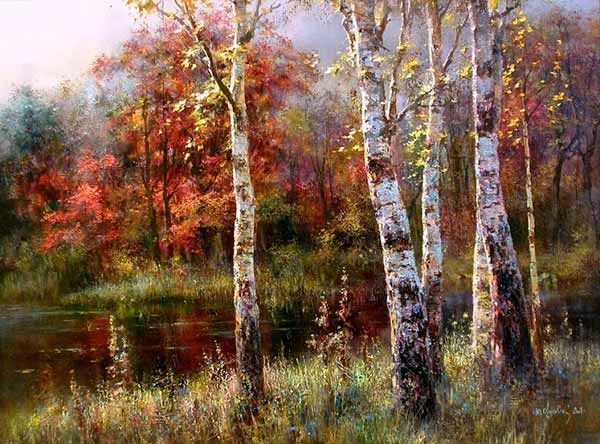 Юрий Обуховский. Осенний пейзаж (700x544, 53Kb)