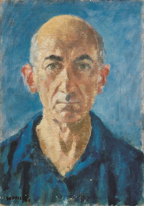 1949 Ardengo Soffici, autorretrato,  olio su tela cartonata, 50 x 35 cm; (490x700, 142Kb)