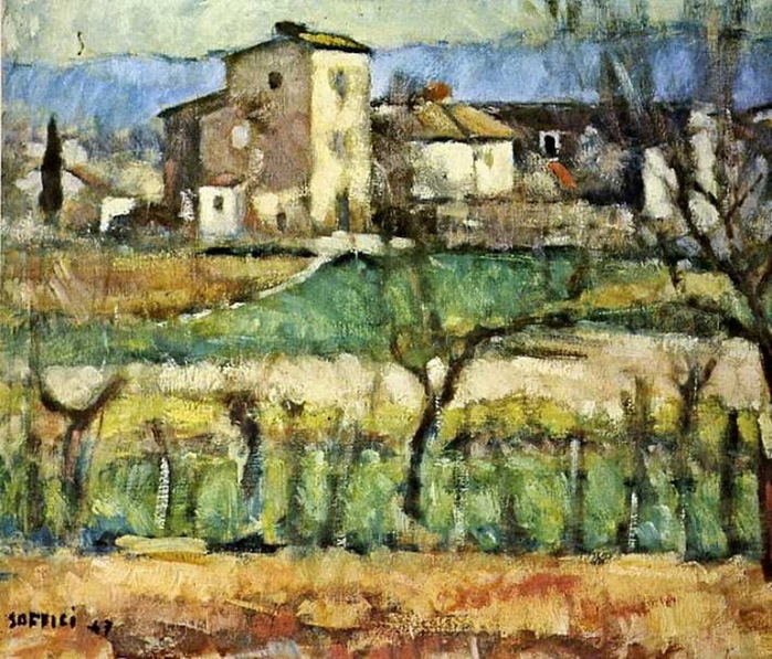 1947 Paesaggio Toscano (700x597, 198Kb)