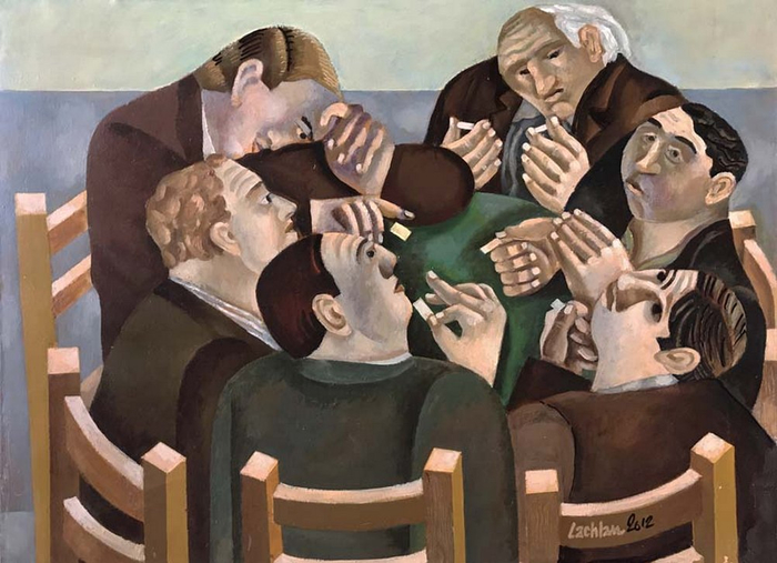 John Lachlan Campbell (1936 - 2014) - Dominos 6 Players (2012) (700x507, 335Kb)