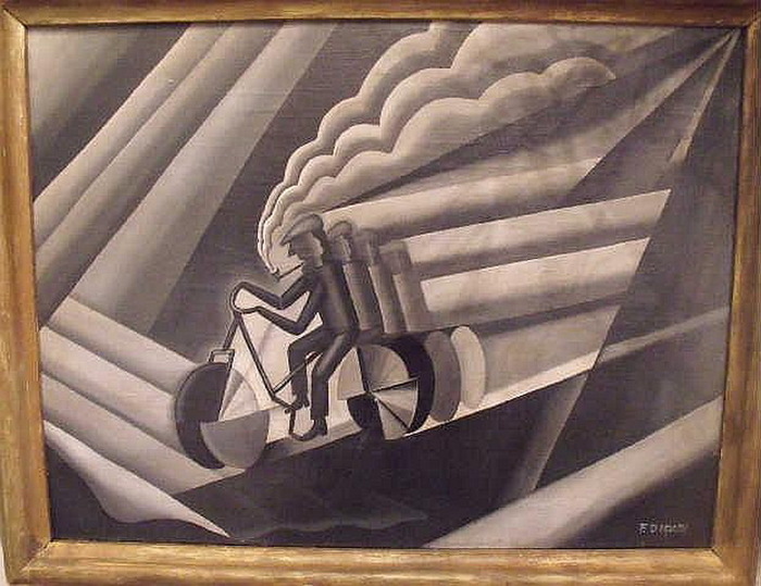 1925 IL CICLISTA, , . 56 X 42 CM, (700x539, 122Kb)