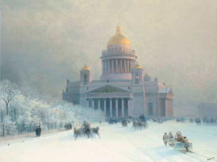 Иван Константинович Айвазовский. Исаакиевский собор в морозный день (1891). Частная коллекция (700x522, 45Kb)