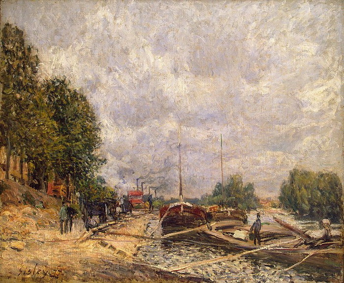 1877 Barges-at-Billancourt (с.155) (700x576, 221Kb)