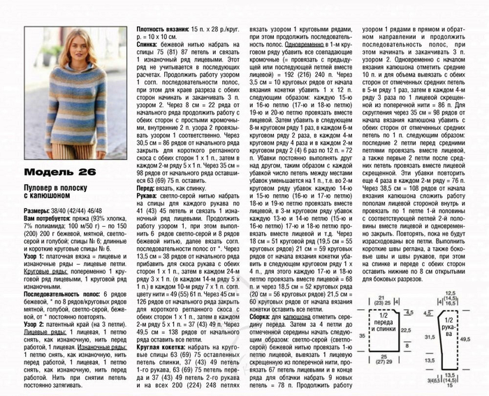 Джемпер в полоску женский спицами схемы и описание