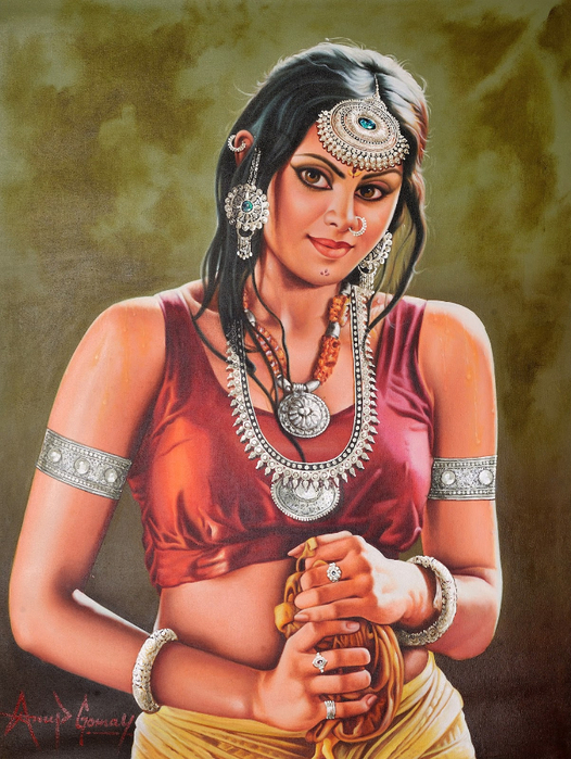 Anup Gomay - Indian artist - Catherine La Rose  (39) (526x700, 458Kb)