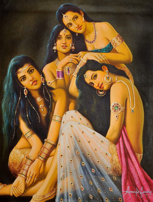 Anup Gomay - Indian artist - Catherine La Rose  (13) (528x700, 505Kb)