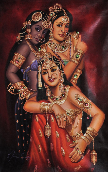 Anup Gomay - Indian artist - Catherine La Rose  (4) (438x700, 418Kb)