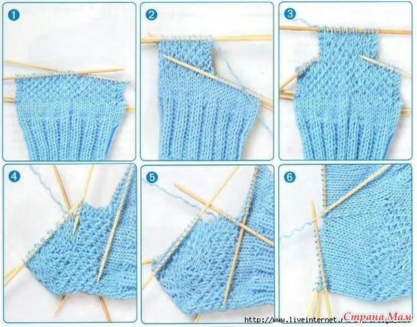СХЕМА вязания носочков для недоношенных новорожденных.