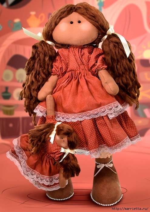 Выкройка текстильной куклы с маленькой куколкой - копия (495x700, 294Kb)